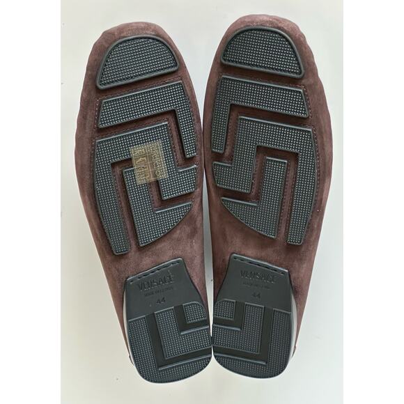 VERSACE Gold Medusa Men's Brown Suede Driver Shoes 11 US (44 Euro) 1009707 NIB - Picture 16 of 16